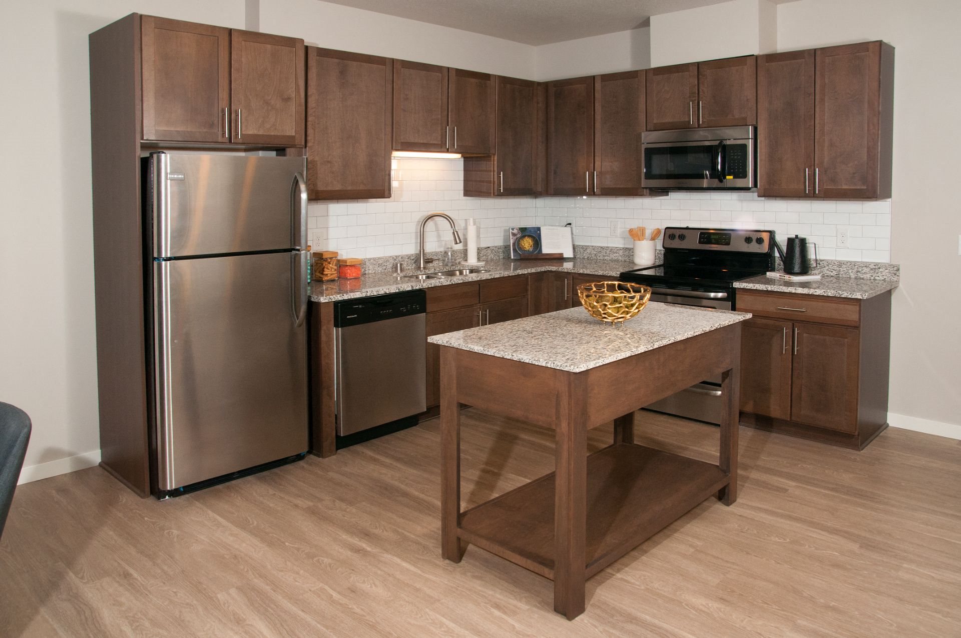 Interiors Berkshire Central Apartments-Brand New Studio 1, 2 and 3 Bedroom Apartments with Chefs Kitchen, Stainless Appliances,Granite Counters, Prep Island and More-Berkshire Central- 9436 Ulysses Street NE Blaine, MN. 55434